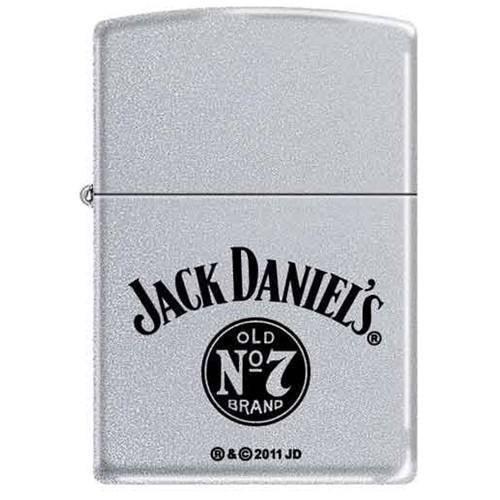 Zippo Lighter - Jack Daniel's Old No 7  Satin Chrome
