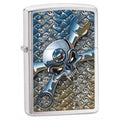 Zippo Lighter - Wrenched Brushed Chrome Zippo Zippo   