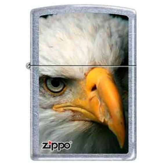Zippo Lighter - Eagle Head Street Chrome Zippo Zippo   