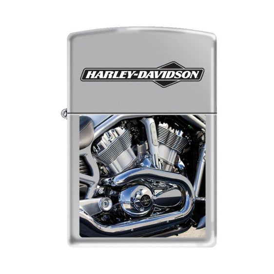 Zippo Lighter - Harley Davidson Engine High Polish Chrome Zippo Zippo   