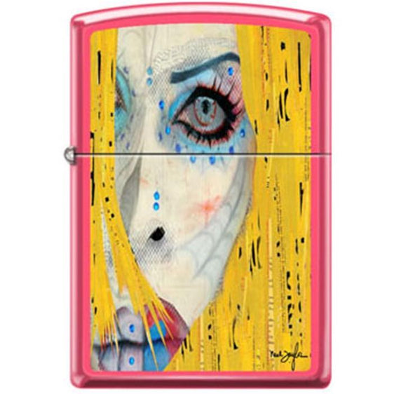 Zippo Lighter - Neal Taylor Painted Face Neon Pink Zippo Zippo   