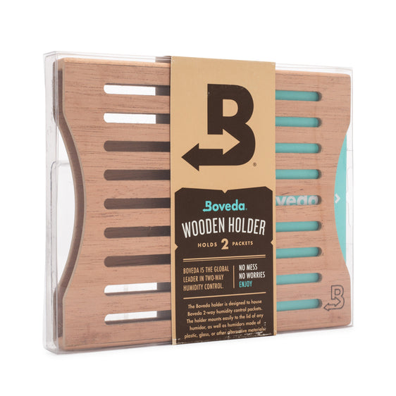 Boveda Spanish Cedar Wooden Holder For Containers Smoking Accessories Boveda 2 Holder Side By Side  