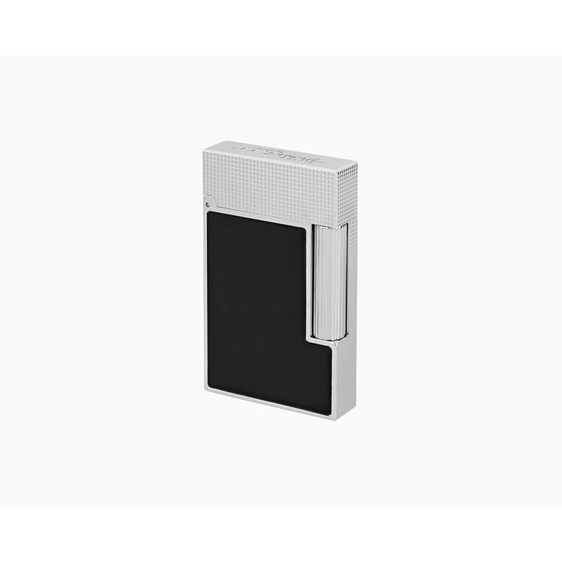 S.T. Dupont Ligne 2 The Perfect Ping Lighter S.T. Dupont Microdiamond Head Black Laquer/Silver  