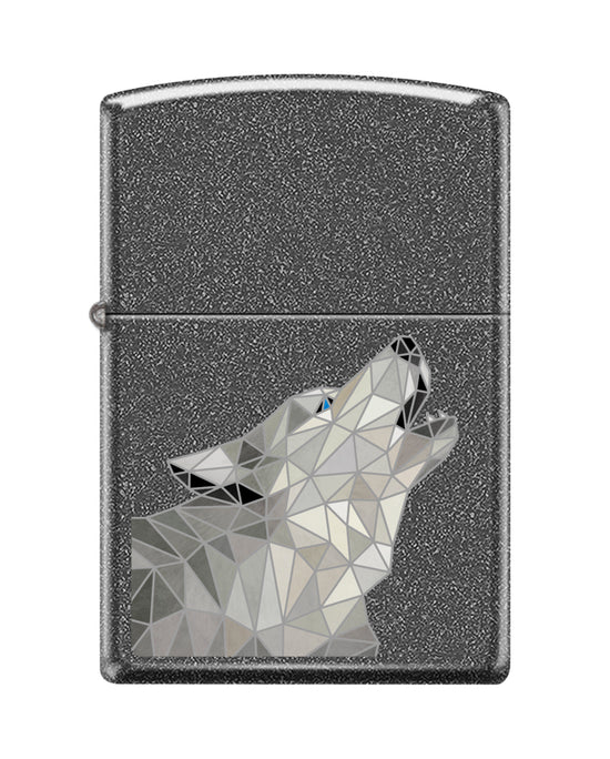 Zippo Lighter - Howling Polygonal Wolf