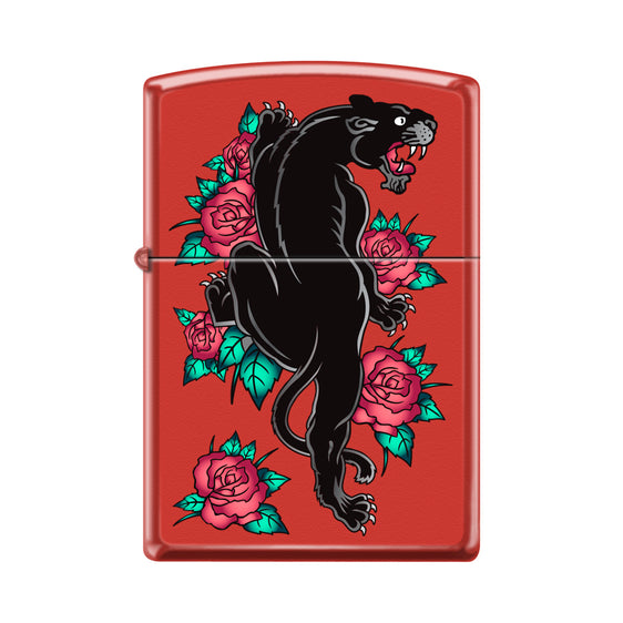 Zippo Lighter - Panther w/ Roses Zippo Zippo   