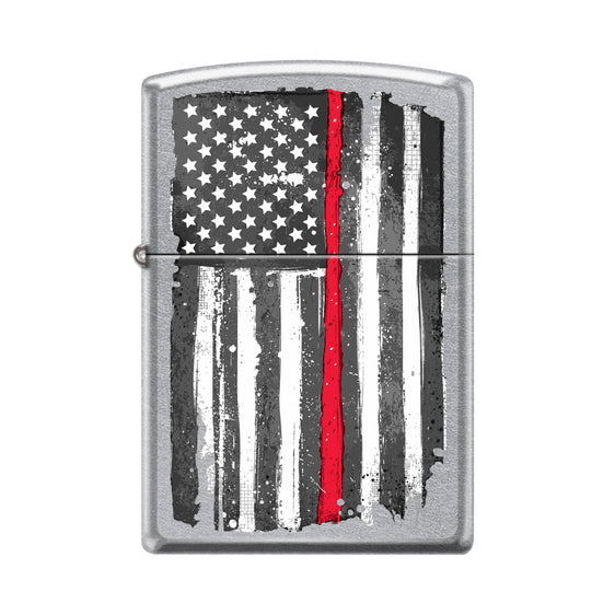 Zippo Lighter - Red Stripe US Flag Zippo Zippo   