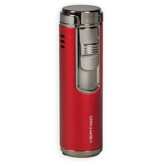 Vertigo Eloquence Quadruple Torch Lighter Lighter Vertigo Red & Gunmetal  