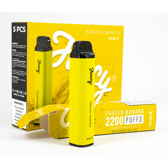 Juucy Model Xv2 Disposable Vape - 2200 Puffs Vape Juice Juucy Frozen Banana  