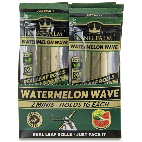 King Palm Mini Rolls Flavored - 2 Pack / 2 PC per Pack Cannabis Accessories King Palm Watermelon Wave  