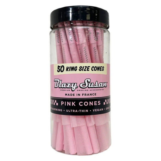
Blazy Susan King Size Pre-Rolled Cones - 50 Count - Pink