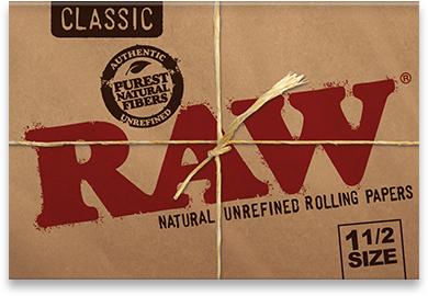 RAW Classic Natural Unrefined Rolling Papers - 1½