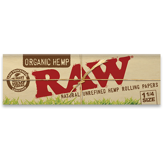 RAW Organic Rolling Papers - 1¼ Cannabis Accessories Raw 6 Pack  