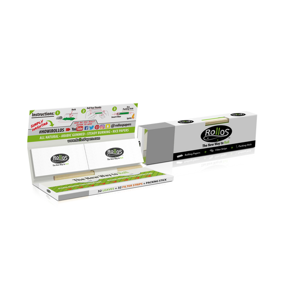 Rollos Rolling Paper Silver Edition Cannabis Accessories Rollos 5 Booklets  