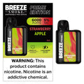 
Breeze Prime Disposable Vape - 6000 Puffs - Strawberry Apple