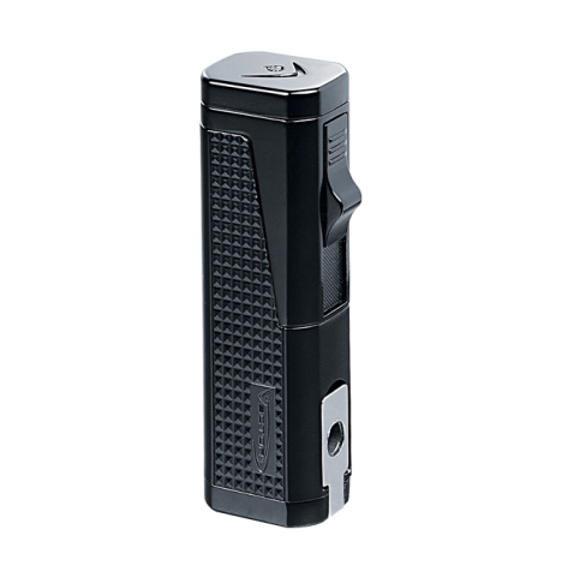 Vector Urbano Triple Flame Torch Lighter with Cigar Punch Lighter Vector Black Matte  