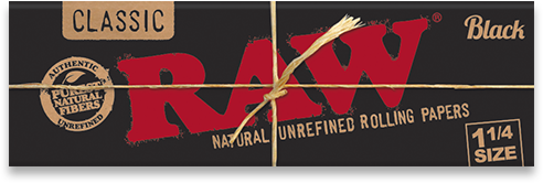 RAW Black Rolling Papers - 1¼