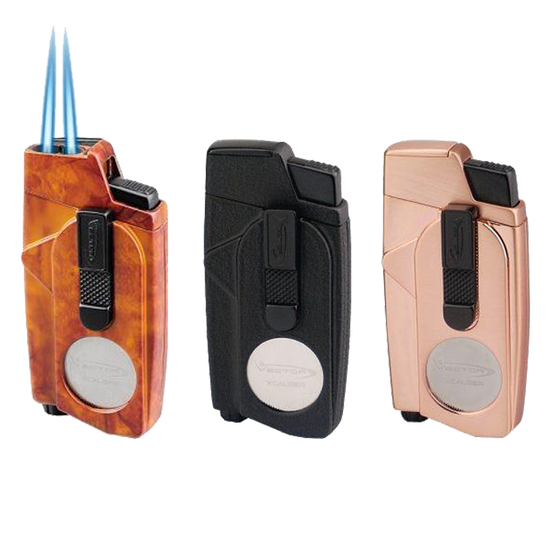 Vector Xcaliber Double Flame Lighter with Cutter