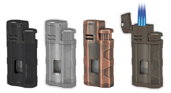 Vertigo Envoy Triple Torch Flame Lighter w/Cigar Punch