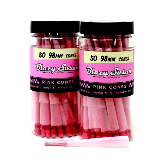 Blazy Susan Pink Pre Rolled Cones - 50 Count Cannabis Accessories Blazy Susan   