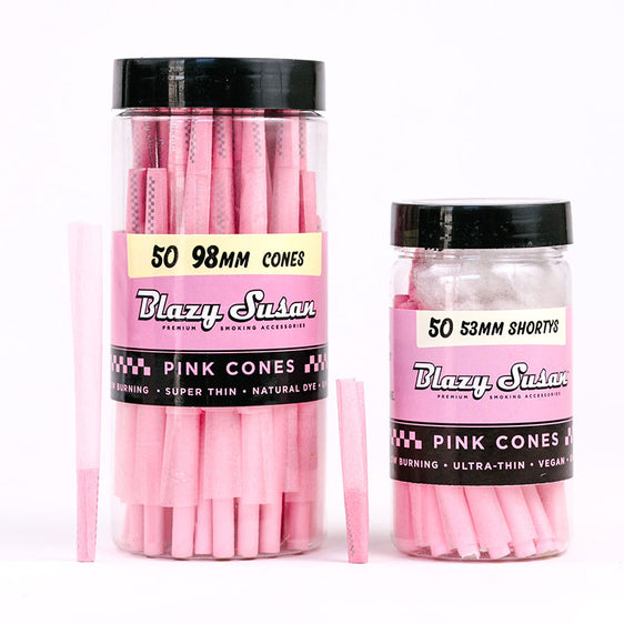 Blazy Susan Shorty Pink Pre Rolled Cones - 50 Count Cannabis Accessories Blazy Susan   