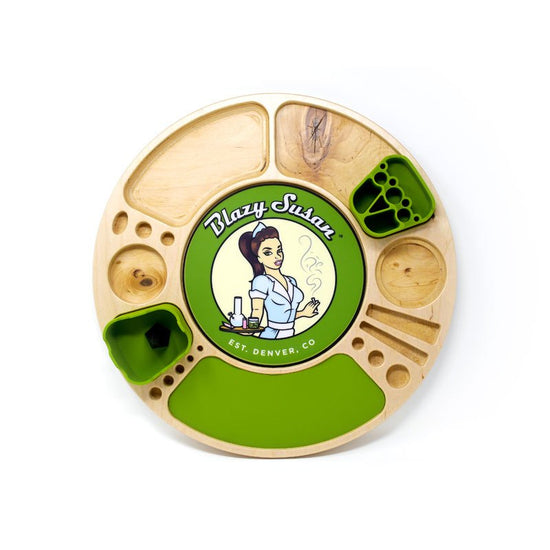 Blazy Susan Spinning Rolling Tray - Birch