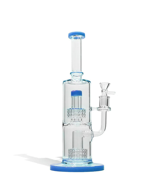 Dual Perc Colored Water Pipe - 12 Inch