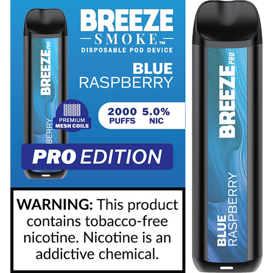 Breeze Pro Disposable Pod Vape Flavor - Blue Raspberry
