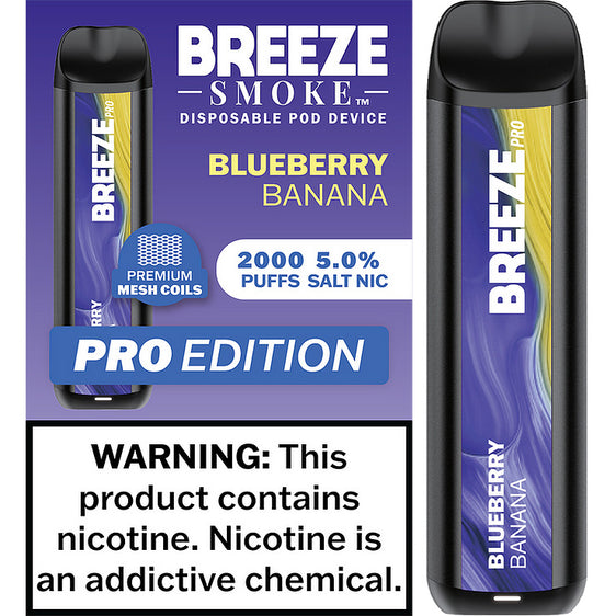 Breeze Pro Disposable Pod Vape Flavor - Blueberry Banana