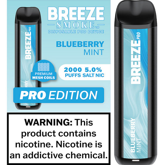 Breeze Pro Disposable Pod Vape Flavor - Blueberry Mint