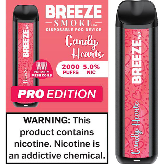 Breeze Pro Disposable Pod Vape Flavor - Candy Hearts