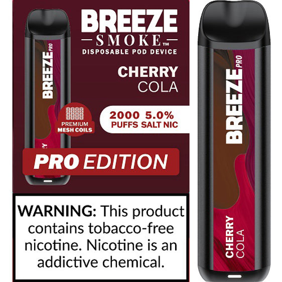 Breeze Pro Disposable Pod Vape Flavor - Cherry Cola