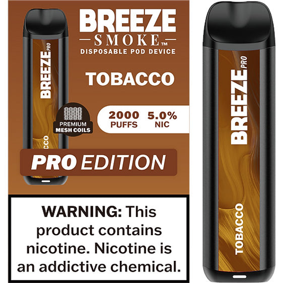 Breeze Pro Disposable Pod Vape Flavor - Tobacco