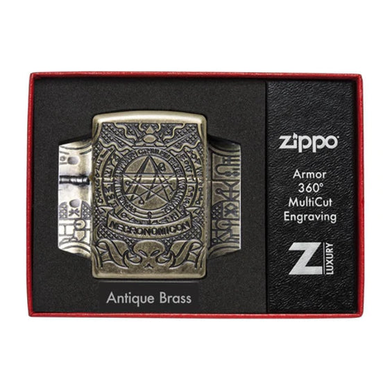 Armor® Antique Brass Book of the Dead Zippo Zippo   