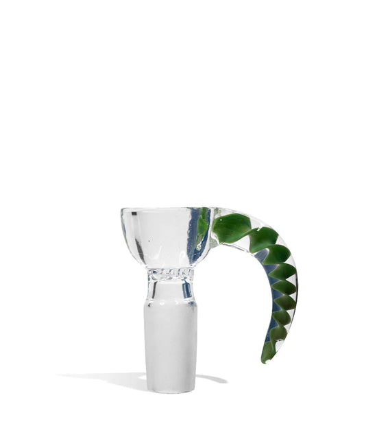 Clear Ground Glass Bowl with Colored Horn Handle - 14mm