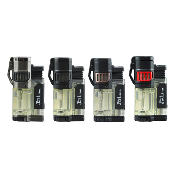Jetline Diego Triple Flame Pocket Lighter w/ Punch Cutter