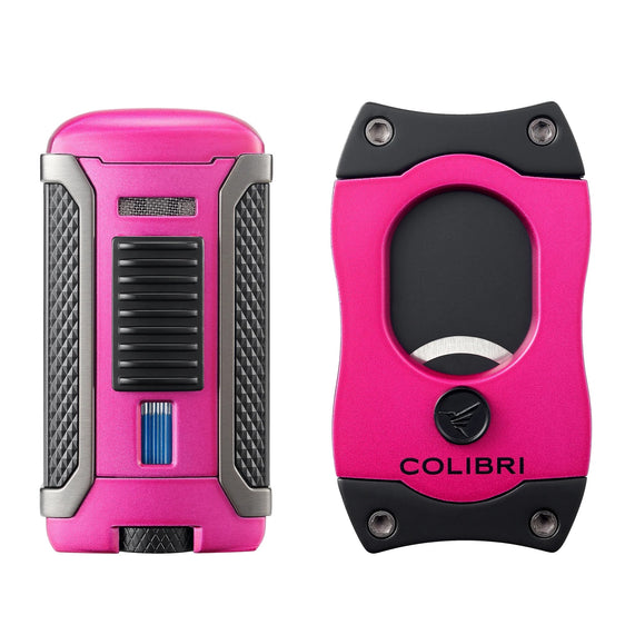 Colibri Apex Lighter & S-Cut Cigar Cutter Gift Set Lighter Colibri Pink  