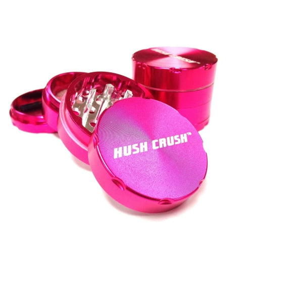 Hush Crush 2" 4-Piece Magnetized Herbal Grinder - Pink Cannabis Accessories Hush Crush   