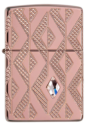 Zippo Lighter - Geometric Diamond Pattern
