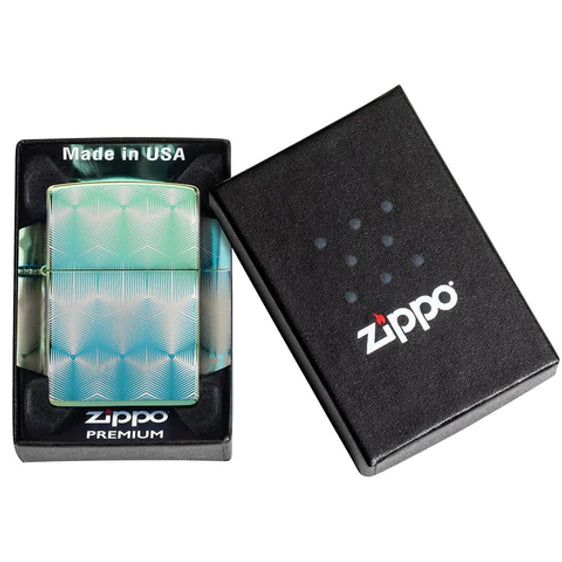 Zippo Lighter - Teal Pattern Zippo Zippo   