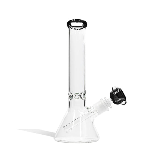 
Thick Beaker Water Pipe With Ice Pinch and Color Bowl 10 Inch - Black