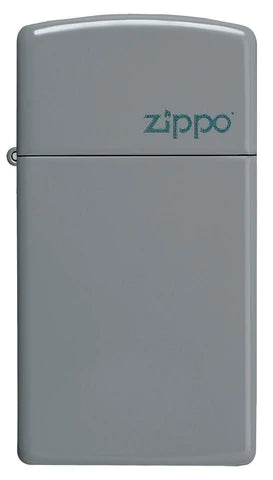 Zippo Lighter - Slim Flat Gray w/ Zippo Logo