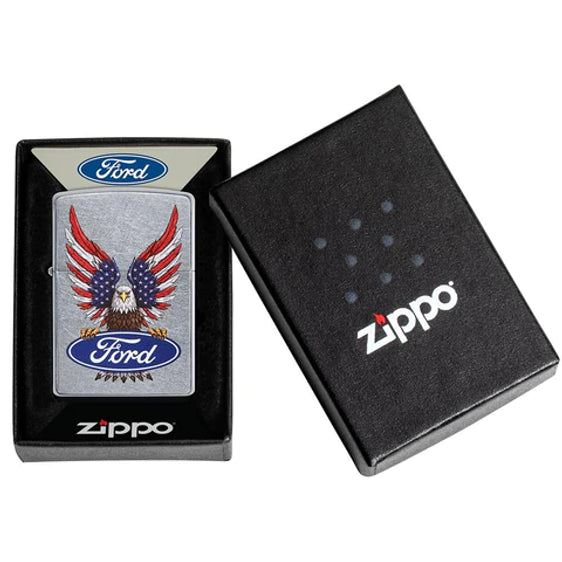 Zippo Lighter - Ford w/ Bald Eagle Zippo Zippo   