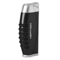 Vertigo Blitz Single Torch Lighter w/ Fold-Out Punch Lighter Vertigo Matte Black & Polished Chrome  