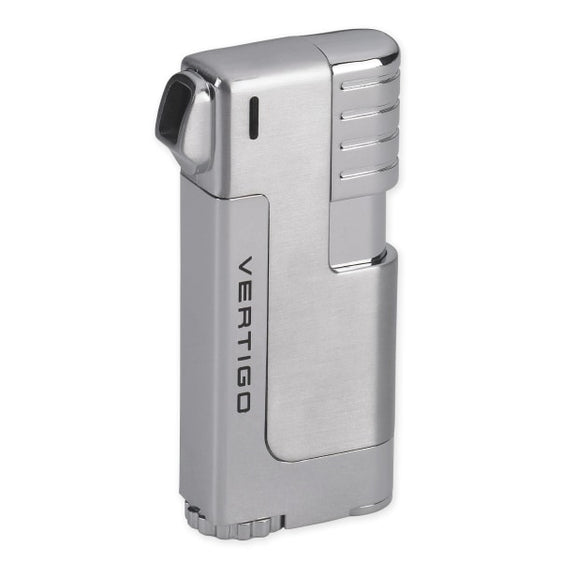 Vertigo Governor Pipe Soft Flame Lighter Lighter Vertigo Polished Silver & Brushed Silver  