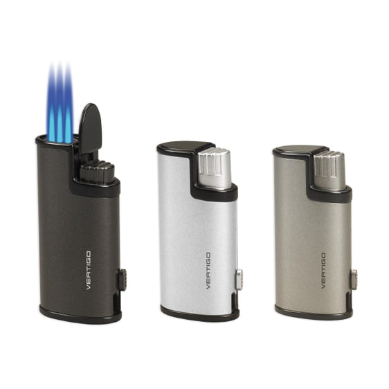 Vertigo Warrior Triple Flame Lighter w/ Cigar Punch Lighter Vertigo   