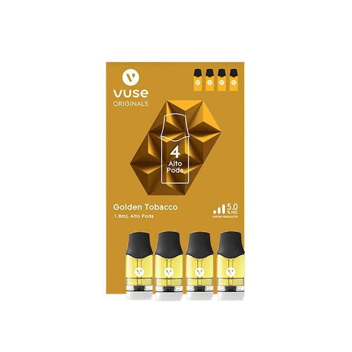 Vuse Alto Golden Tobacco Pods 4 Pack Disposable Pods Lighter USA