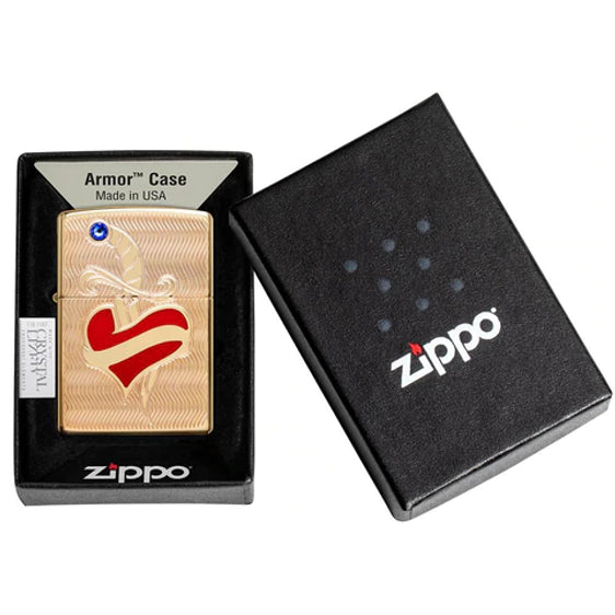 Zippo Lighter - Heart and Sword Zippo Zippo   