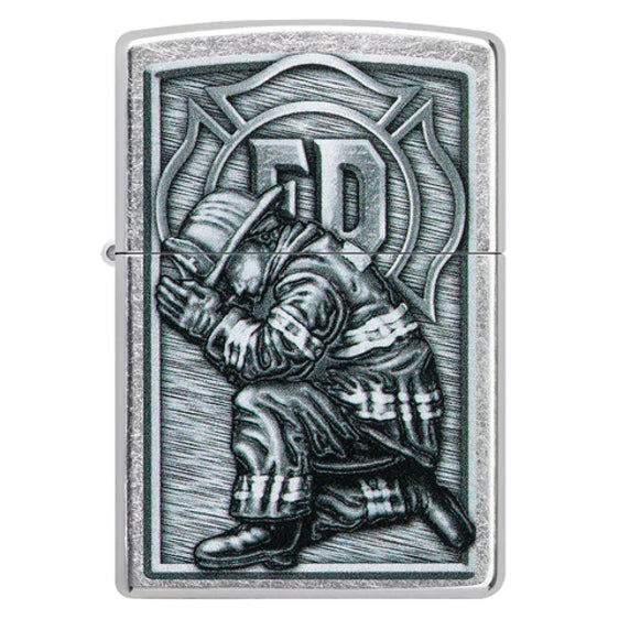 
Zippo Lighter - Kneeling Firefighter