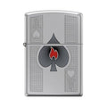 Zippo Lighter - Ace of Spades Flame High Polish Chrome Zippo Zippo   