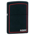 Zippo Lighter - Classic Black w/ Red Boarder Zippo Zippo   